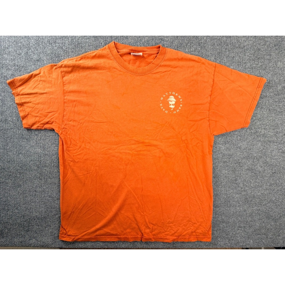 Vintage Dave Matthews Band 2003 Tour Shirt XL Orange Cotton Graphic Tee Hanes